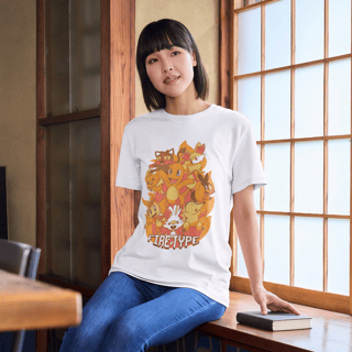 Nome do produto T-shirt Premium Unissex Pokémon Firetype