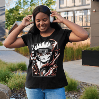 T-shirt Premium Feminino Uzumaki Naruto