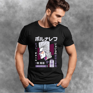 Nome do produto T-shirt Premium JoJo's Jean Pierre Polnareff
