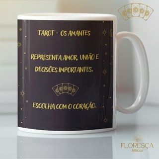 Nome do produto Coleção 22 Arcanos do Tarot Black - Os Enamorados / Os Amantes