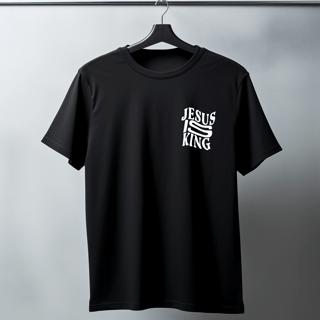 Nome do produto T-SHIRT JESUS IS KING (frente)
