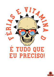 Nome do produto Camiseta com estampa de caveira e frase divertida 