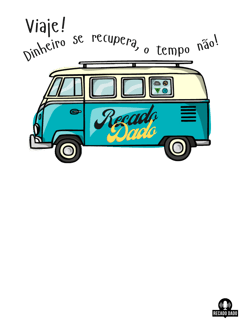 Nome do produto Camiseta feminina de viagem com linda estampa de Kombi motor home e a frase 