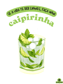 Nome do produto Camiseta feminina de barman com estampa do tradicional drink brasileiro: caipirinha, e frase 