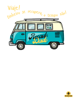 Nome do produto Camiseta feminina de viagem com linda estampa de Kombi motor home e a frase 