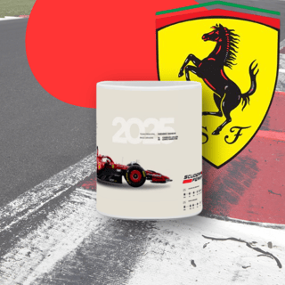 Nome do produto Caneca Colecionável F1 2025 - Ferrari
