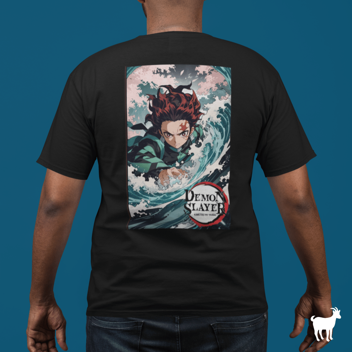 Nome do produto: Demon Slayer T-Shirt Preta Plus Size Frente/Costas Tanjirō