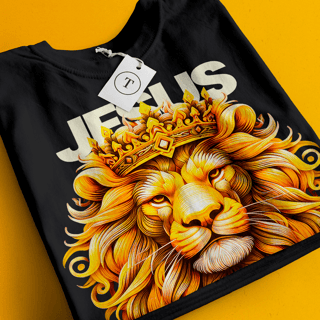 Nome do produto Camiseta Jesus Leão da Tribo de Judá - Preta