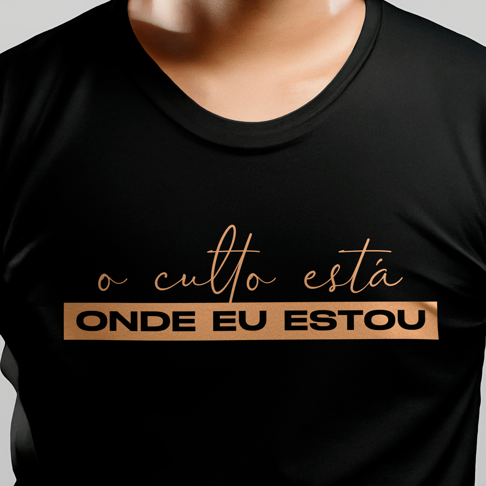 Camiseta O Culto Está Onde Eu Estou - Preta