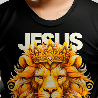 Nome do produto Camiseta Jesus Leão da Tribo de Judá - Preta