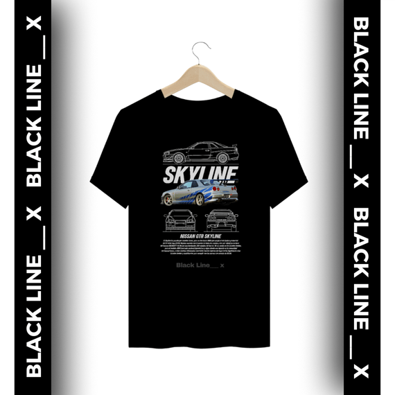 Camiseta Plussize Unissex Nissan GTR Skyline