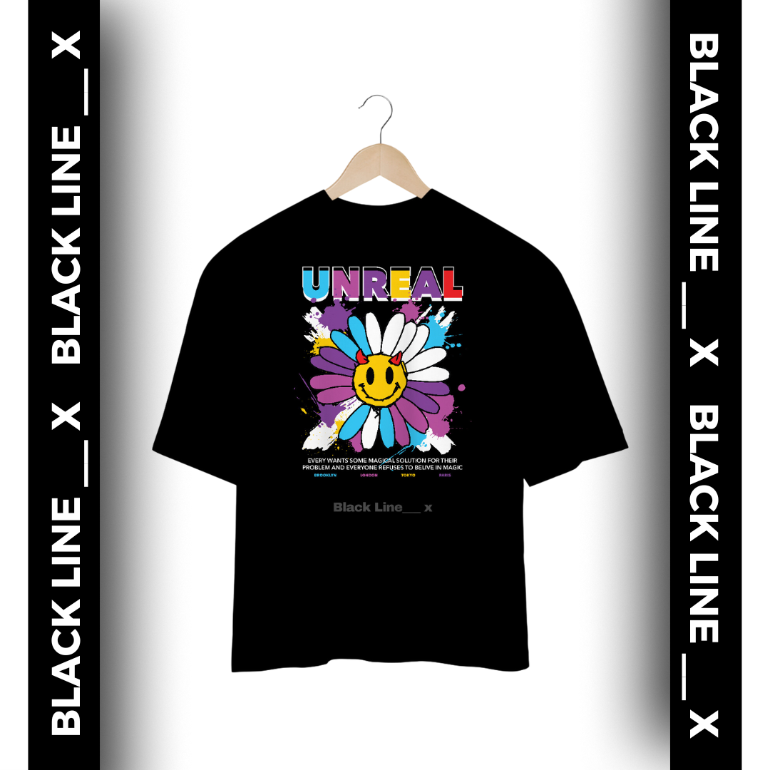 Nome do produto: Camiseta Oversized Unissex Unreal