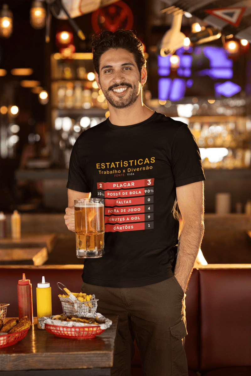 Nome do produto: Camiseta Futebol Estatísticas