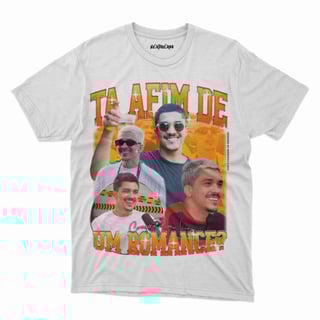 Nome do produto CAMISETA CHICO MOEDAS - TA AFIM DE UM ROMANCE?