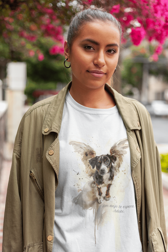 Camiseta Oversized Um Anjo te Espera Adote