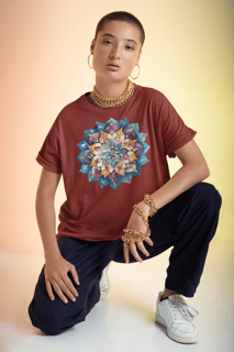 Camiseta Oversized Mandala Serenidade Profunda