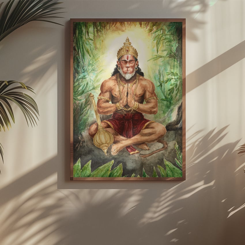 Nome do produto: Hanuman - Aquarela Canvas