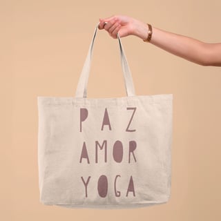 Nome do produto Paz, Amor e Yoga - Ecobag
