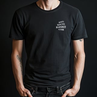 Camiseta Anti Social Rimshot Club Frente/Costas (Preta ou Chumbo)