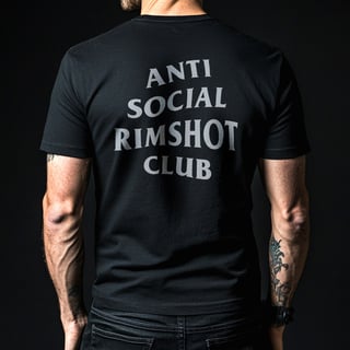 Nome do produto Camiseta Anti Social Rimshot Club Frente/Costas (Preta ou Chumbo)