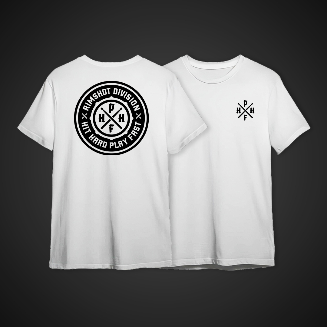 Nome do produto: Camiseta RSD Hit Hard Play Fast (Branca | Cinza)