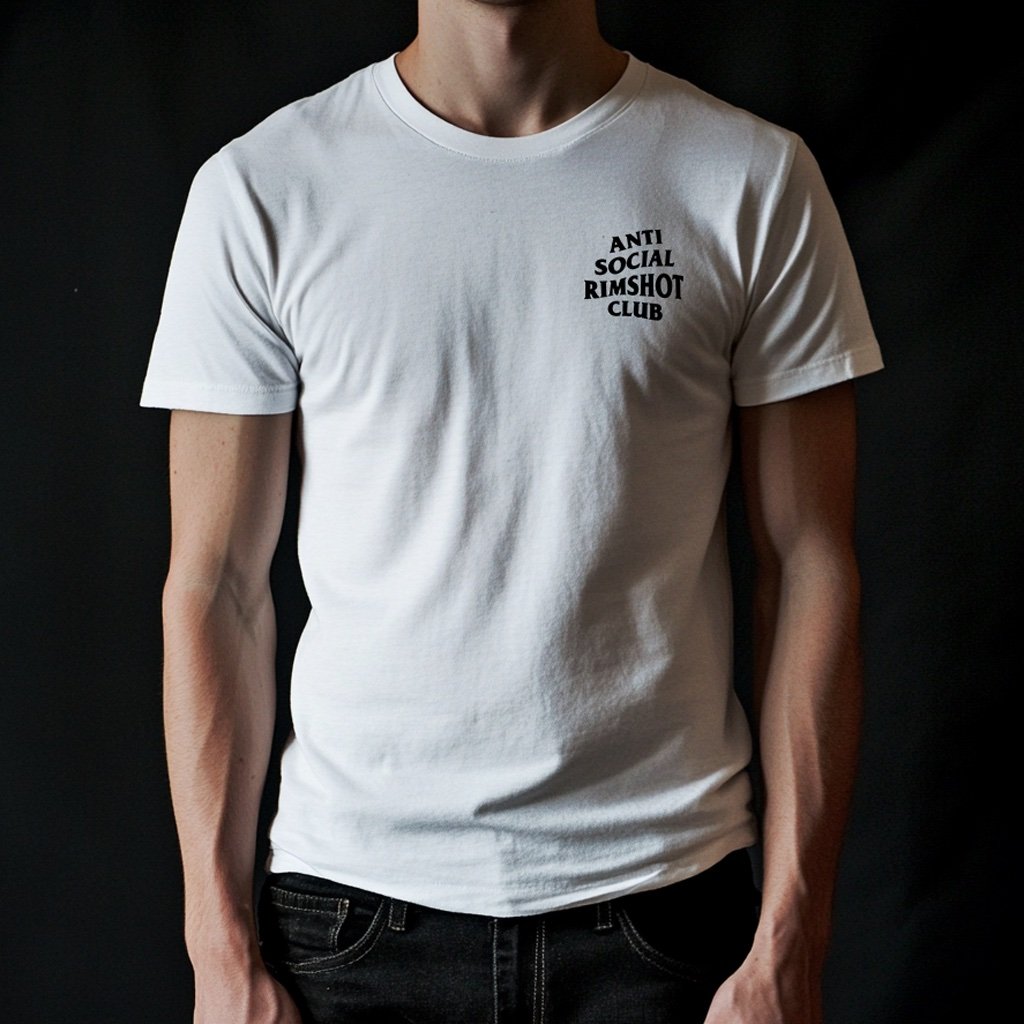 Nome do produto: Camiseta Anti Social Rimshot Club Frente/Costas (Branca ou Cinza)