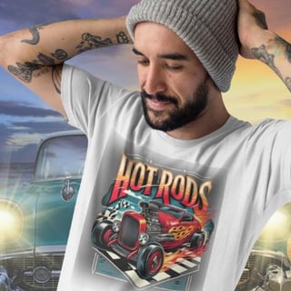 Camiseta Quality Hot Rod Flame - Estampa Frontal Unissex