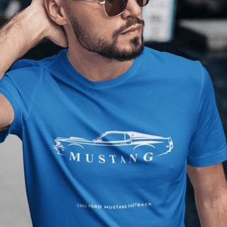 Camiseta Quality 1969 Ford Mustang Fastback - Unissex