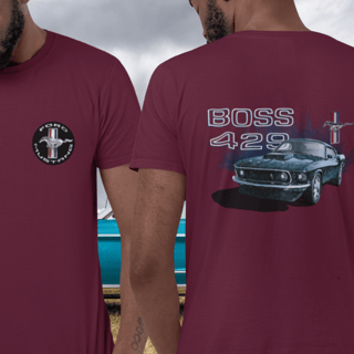 Camiseta Quality Mustang Boss 429 Frente e Costas - Unissex