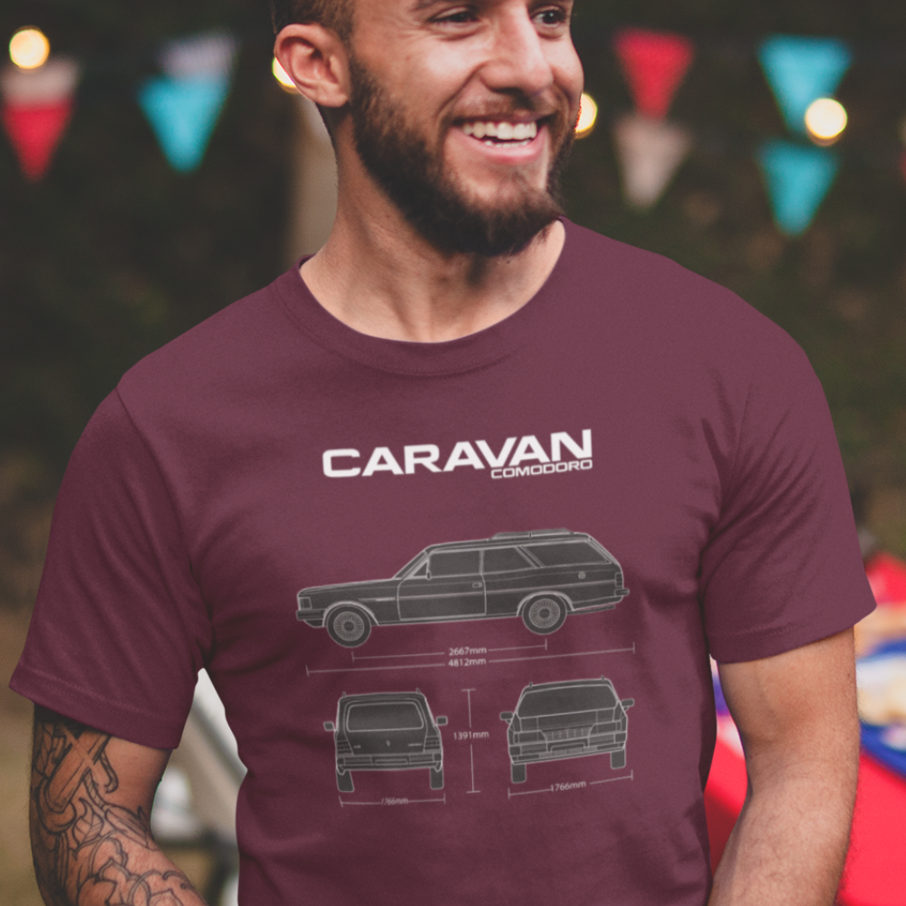 Nome do produto: Camiseta Quality Chevrolet Caravan Comodoro 1989 - Croqui Clássico - Unissex