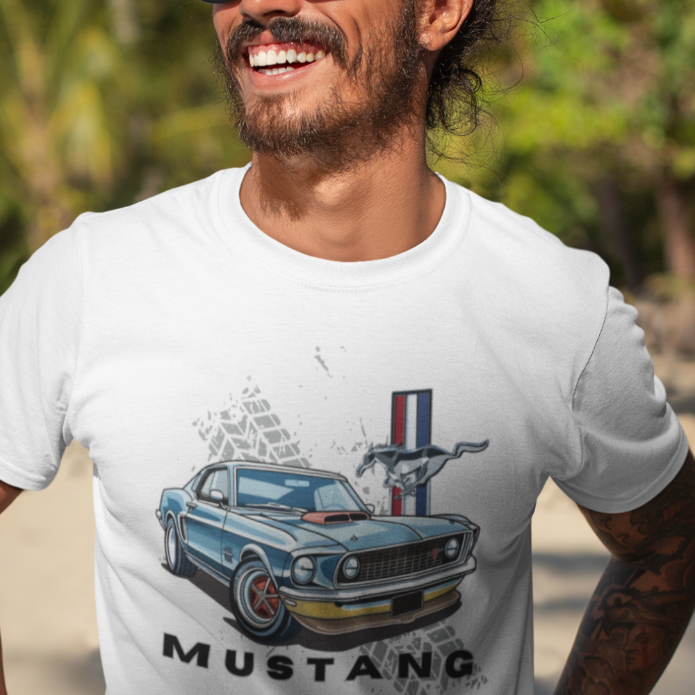 Nome do produto: Camiseta Mustang  Desenho Tributo – Ícone que Marcou Gerações - Unissex