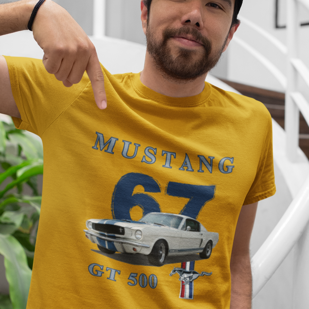 Nome do produto: Camiseta Quality Mustang GT500 1967 Unissex - A Lenda Sobre Rodas