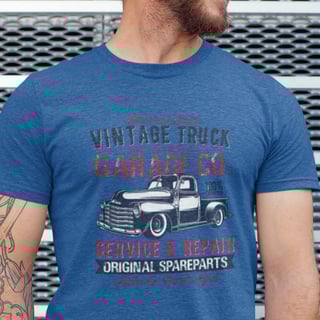 Nome do produto Camiseta Quality Vintage Service – Pickup Boca de Sapo Unissex