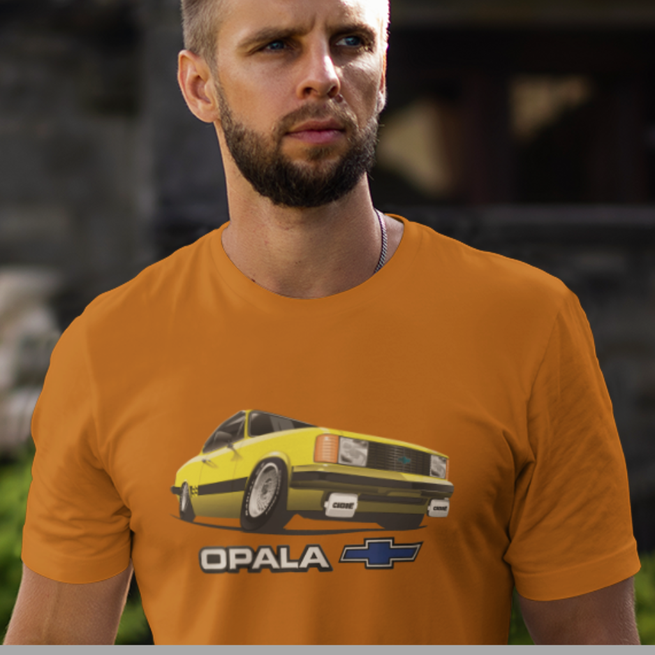 Camiseta Quality Opala SS Amarelo 1980 - Estampa Frontal - Unissex