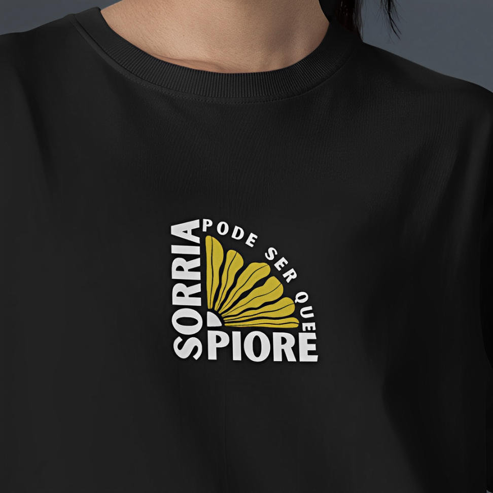 Camiseta Sorria, pode ser que piore