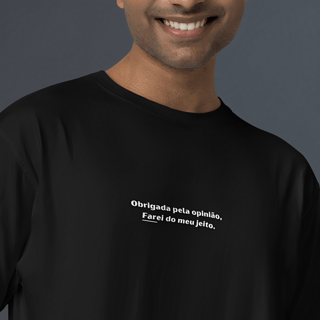 Camiseta Obrigada pela opinião (Leão)