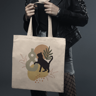 Ecobag Gato terracota