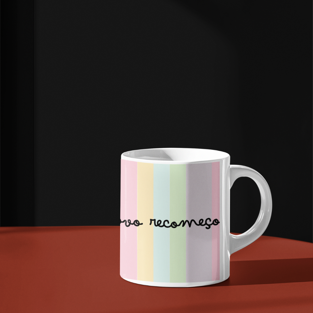 Caneca Novo dia, Novo recomeço 