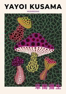 Nome do produto Camiseta Yayoi Kusama Cogumelos - Jazzu®