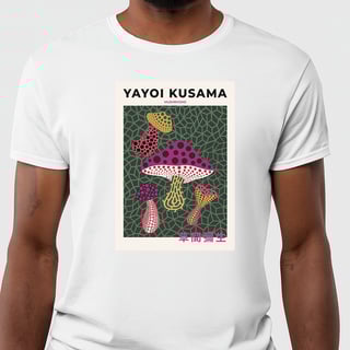 Camiseta Yayoi Kusama Cogumelos - Jazzu®