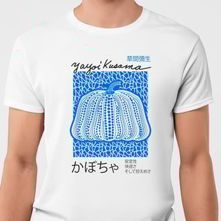 Camiseta Yayoi Kusama Azul - Jazzu®