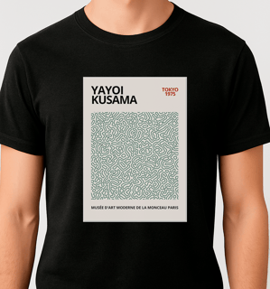 Camiseta Yayoi Kusama Preta - Jazzu®