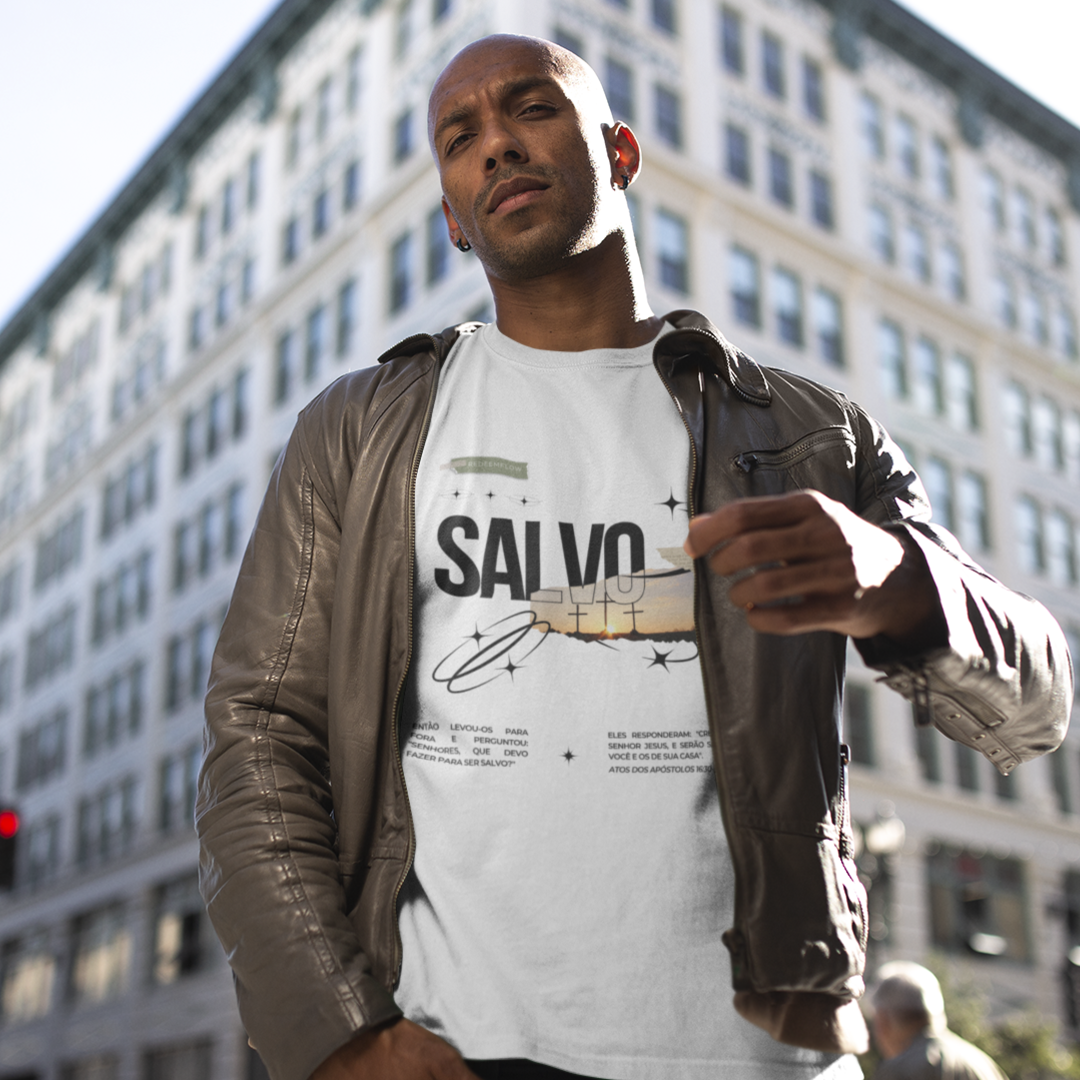 Nome do produto: [Versão Light] T-Shirt: Salvo pela graça (Atos 16:30-33)
