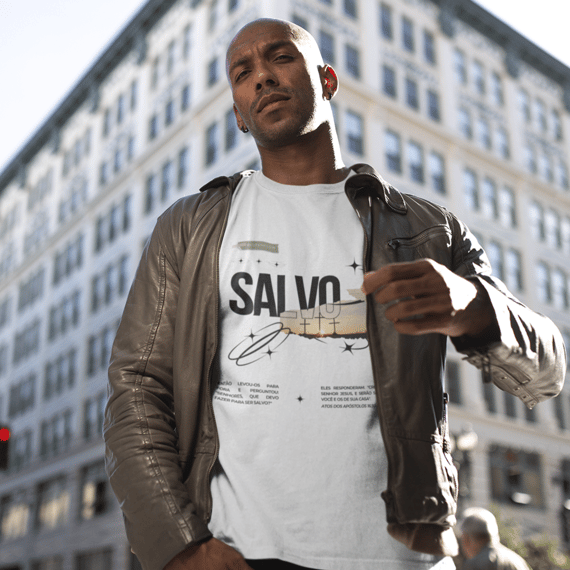 [Versão Light] T-Shirt: Salvo pela graça (Atos 16:30-33)