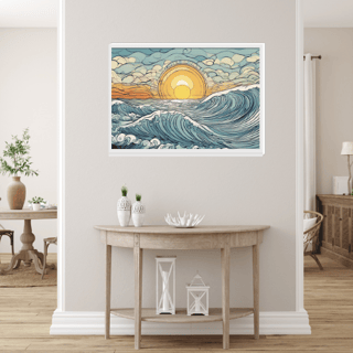 Nome do produto 2D Ocean Waves - Art Code: 001