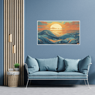 Nome do produto 2D Ocean Waves - Art Code: 004