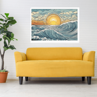 Nome do produto 2D Ocean Waves - Art Code: 001