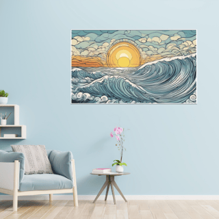 Nome do produto 2D Ocean Waves - Art Code: 001