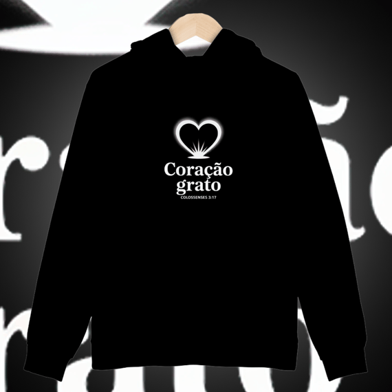 Moletom Prime Canguru Coração Grato