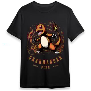 Nome do produto Camiseta Charmander - Iniciais 